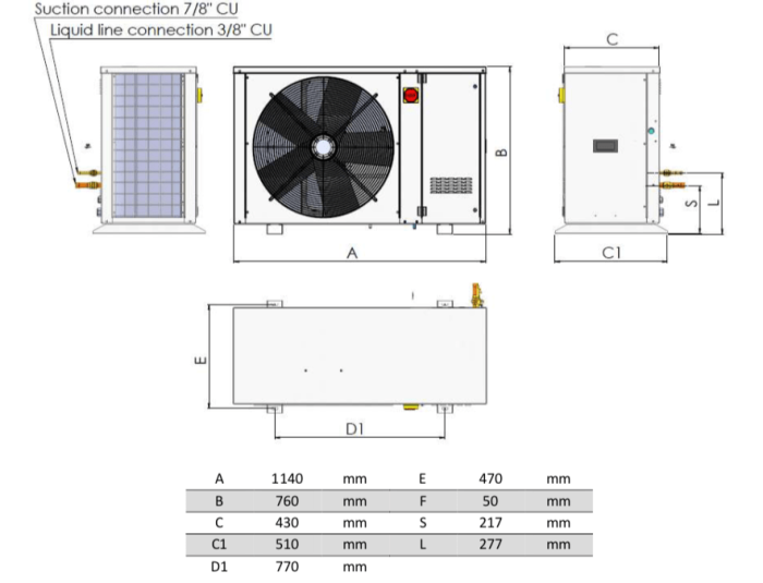 Хладилен агрегат инверторен Inverter condensing unit Area iCOOL-7 MHP