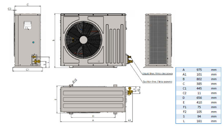 Хладилен агрегат condensing unit Area BASICLine P56B02