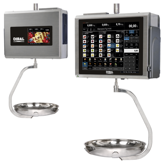 Етикиращи висящи везни за риба и месо PC базирани Dibal CS 1200 с 15