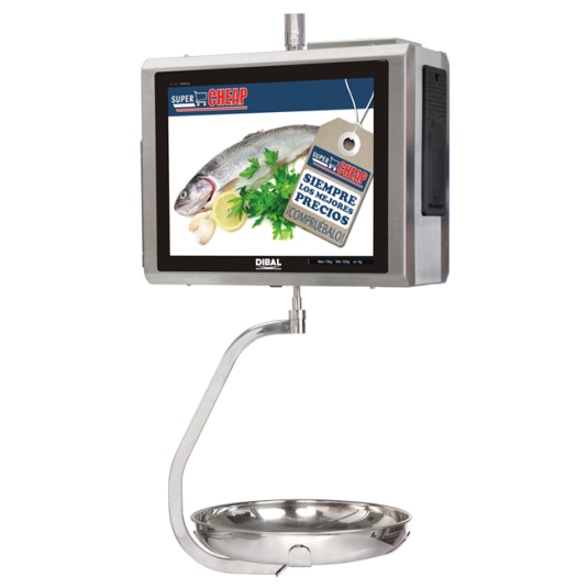 Етикиращи висящи везни за риба и месо PC базирани Dibal CS 1200 с 15